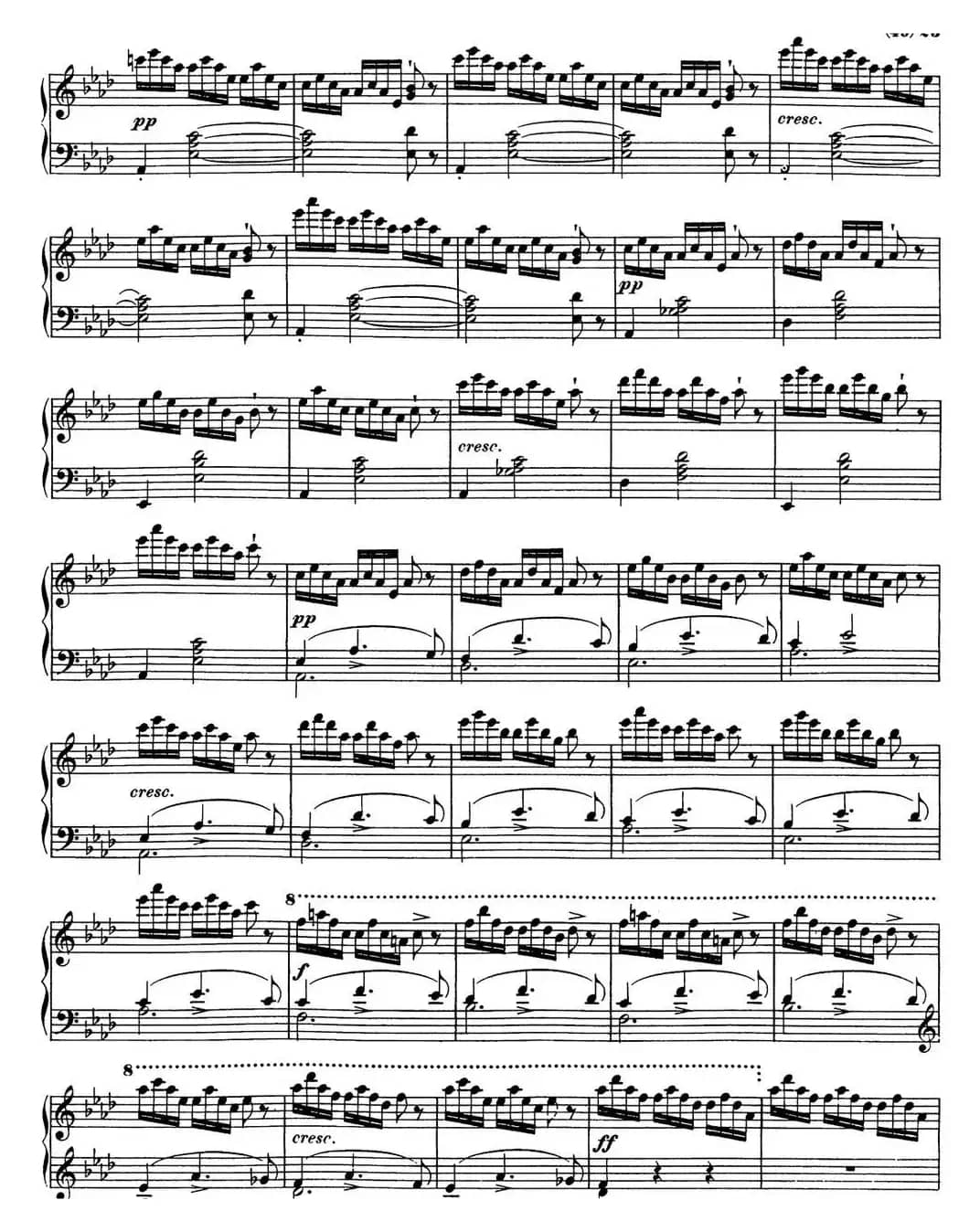 舒伯特降E大调即兴曲D.899，Op.90（NO.4）