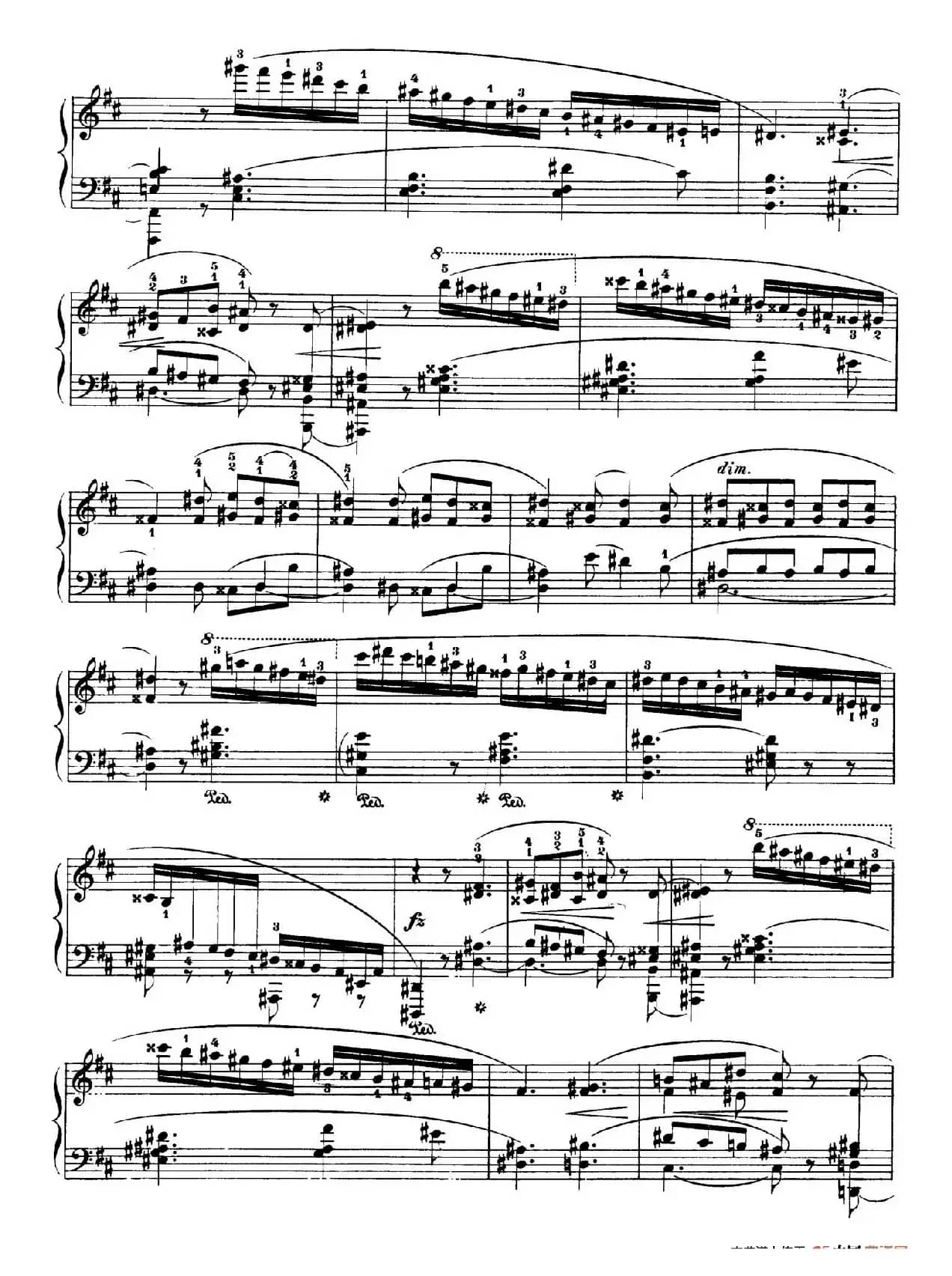 Piano Sonata No.3 in b Minor Op.58（b小调第三钢琴奏鸣曲·第四乐章）