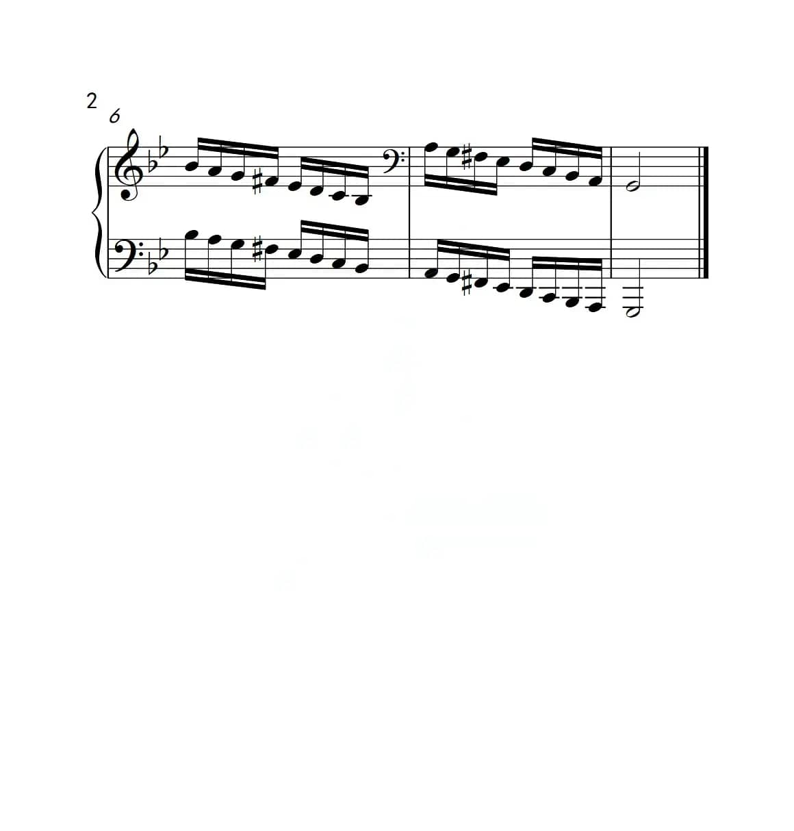 第五级 g小调音阶（中国音乐学院钢琴考级作品1~6级）