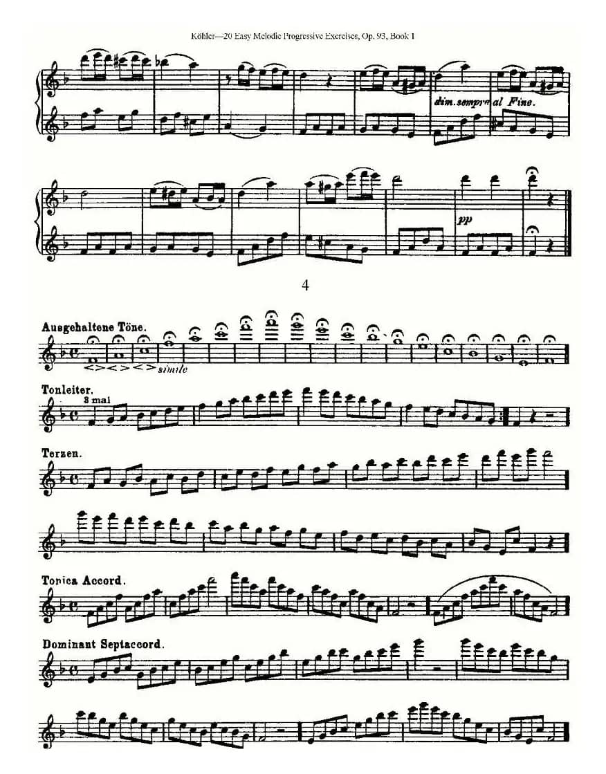 柯勒练习曲作品93号（一）