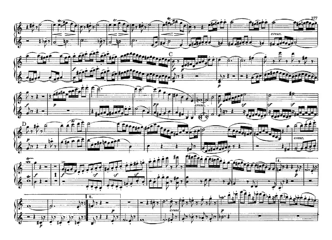 String Quartet No.9 in C Major Op.59-3 - 4 Hands（C大调第九弦乐四重奏·四手联弹）