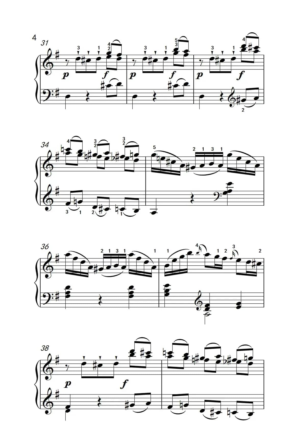 第六级 2.G大调奏鸣曲 莫扎特（中央音乐学院 钢琴（业余）考级教程 4-6级）