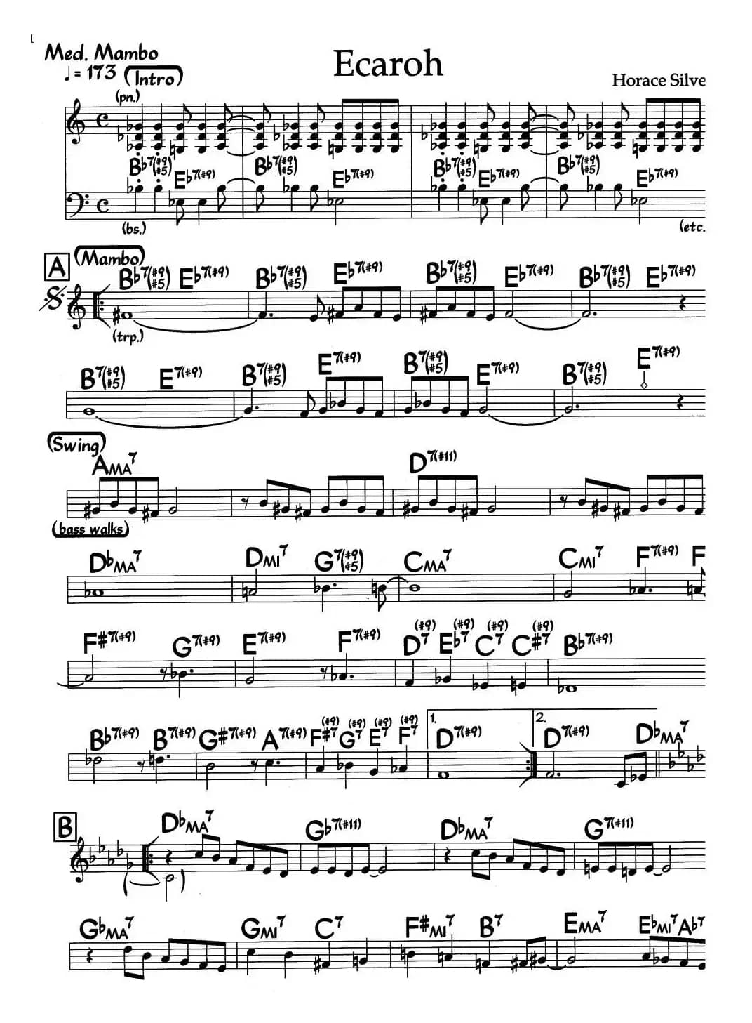 Ecaroh（爵士钢琴曲）