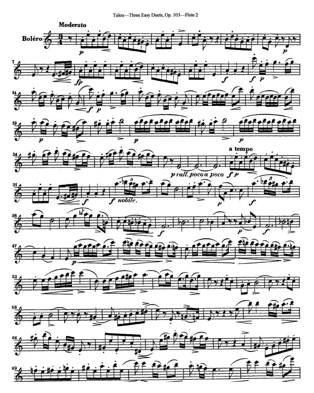 图露三首长笛简易重奏曲Op.103（Flute 2）（NO.2）