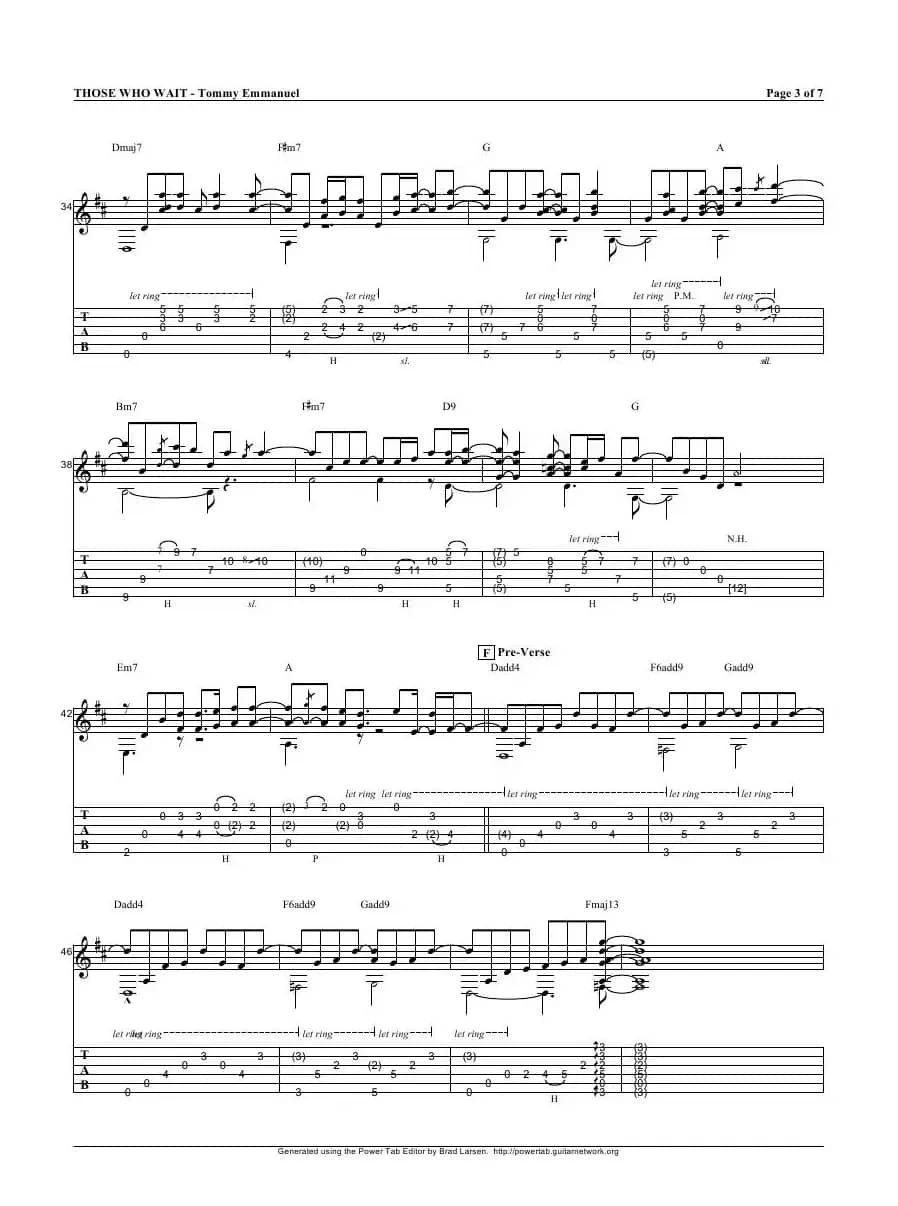 tommy emmanuel：those who wait（指弹吉它）