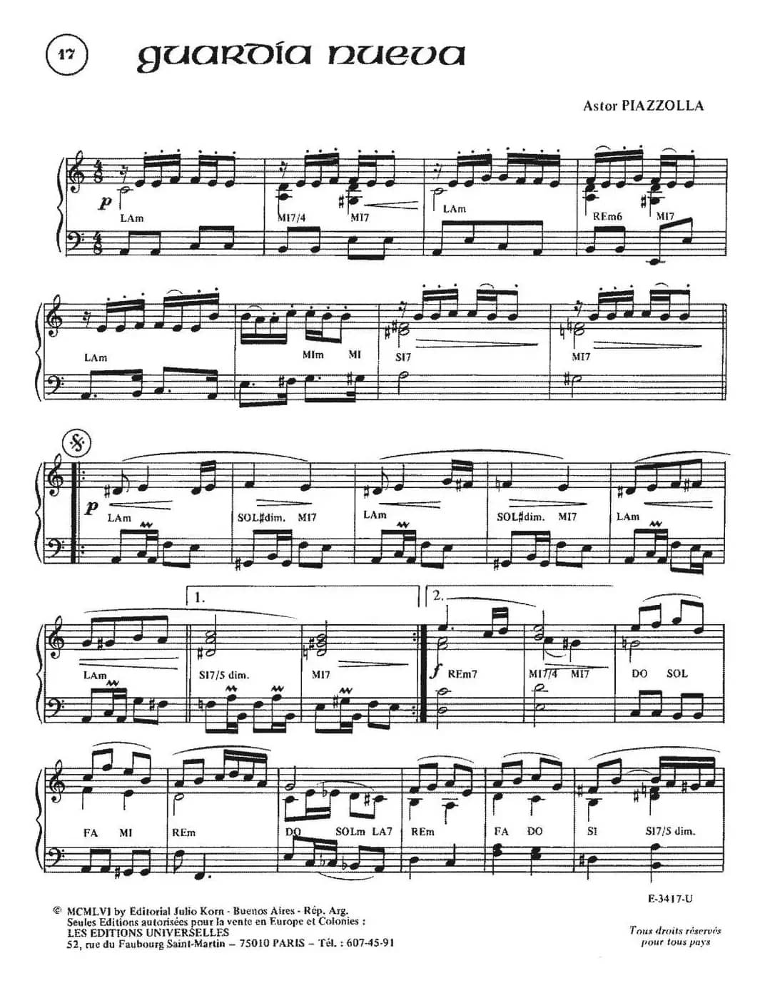 Piazzolla合集:17、Guardia Nueva