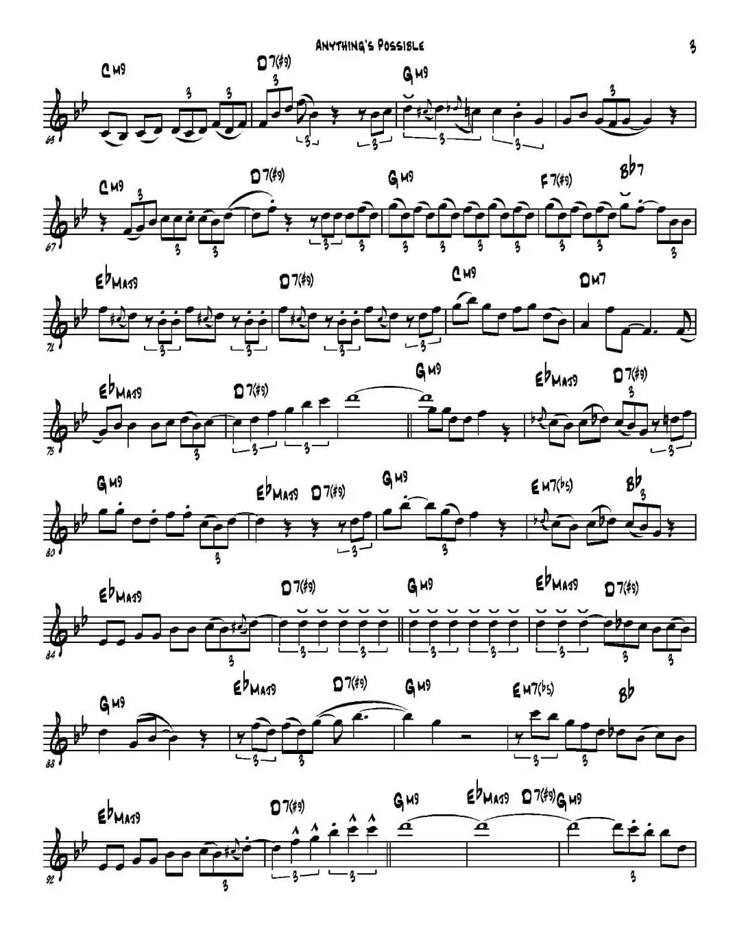 Anything‘s Possible（降E大调）