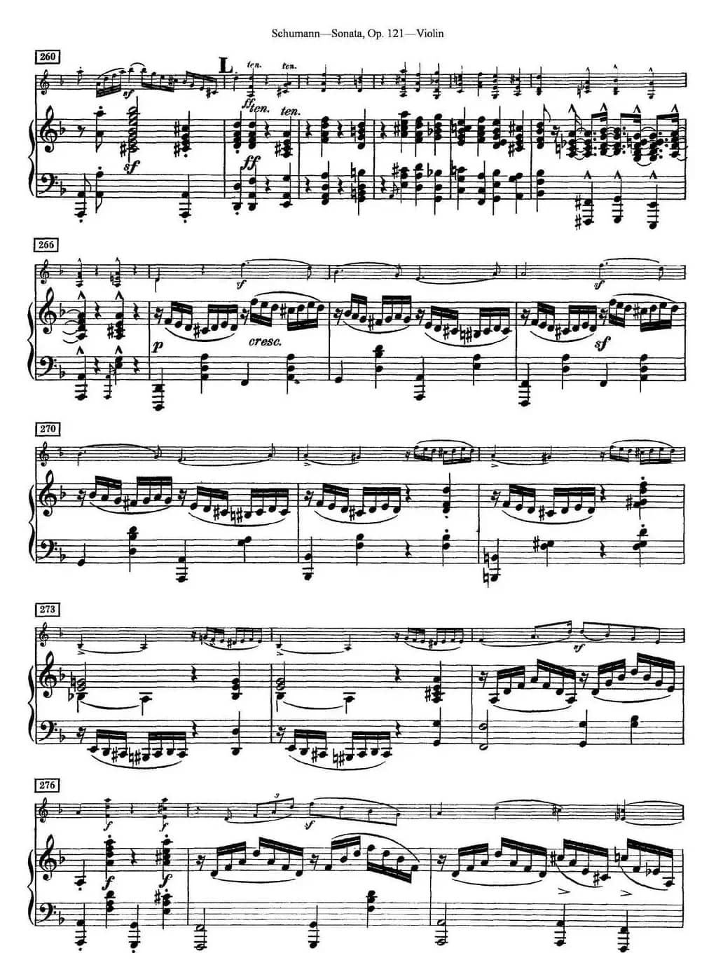 Violin Sonata Op.121（小提琴+钢琴伴奏）