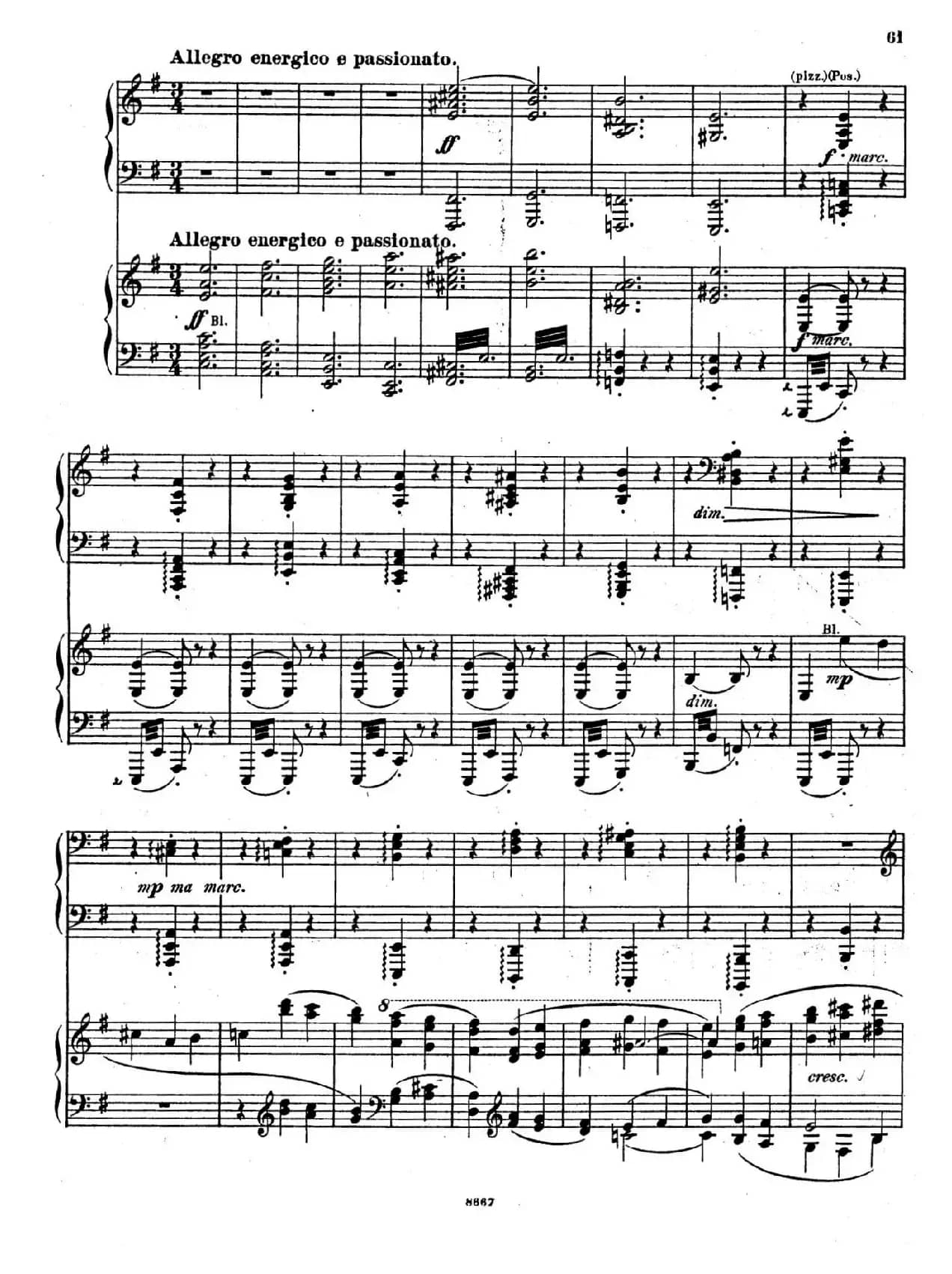 Symphony No.4 in e Minor Op.98（e小调第四交响曲·双钢琴）