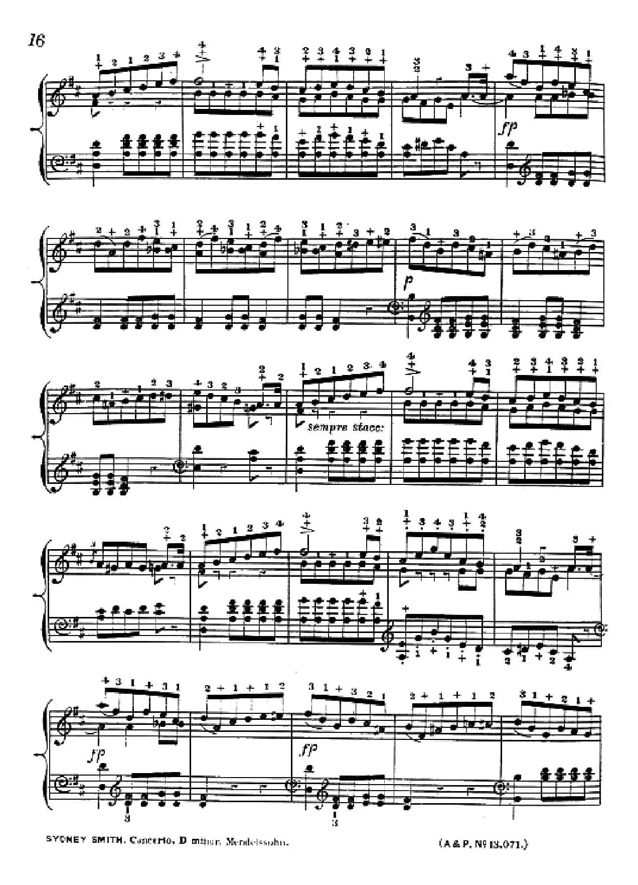 d小调第二钢琴协奏曲(钢琴独奏版)