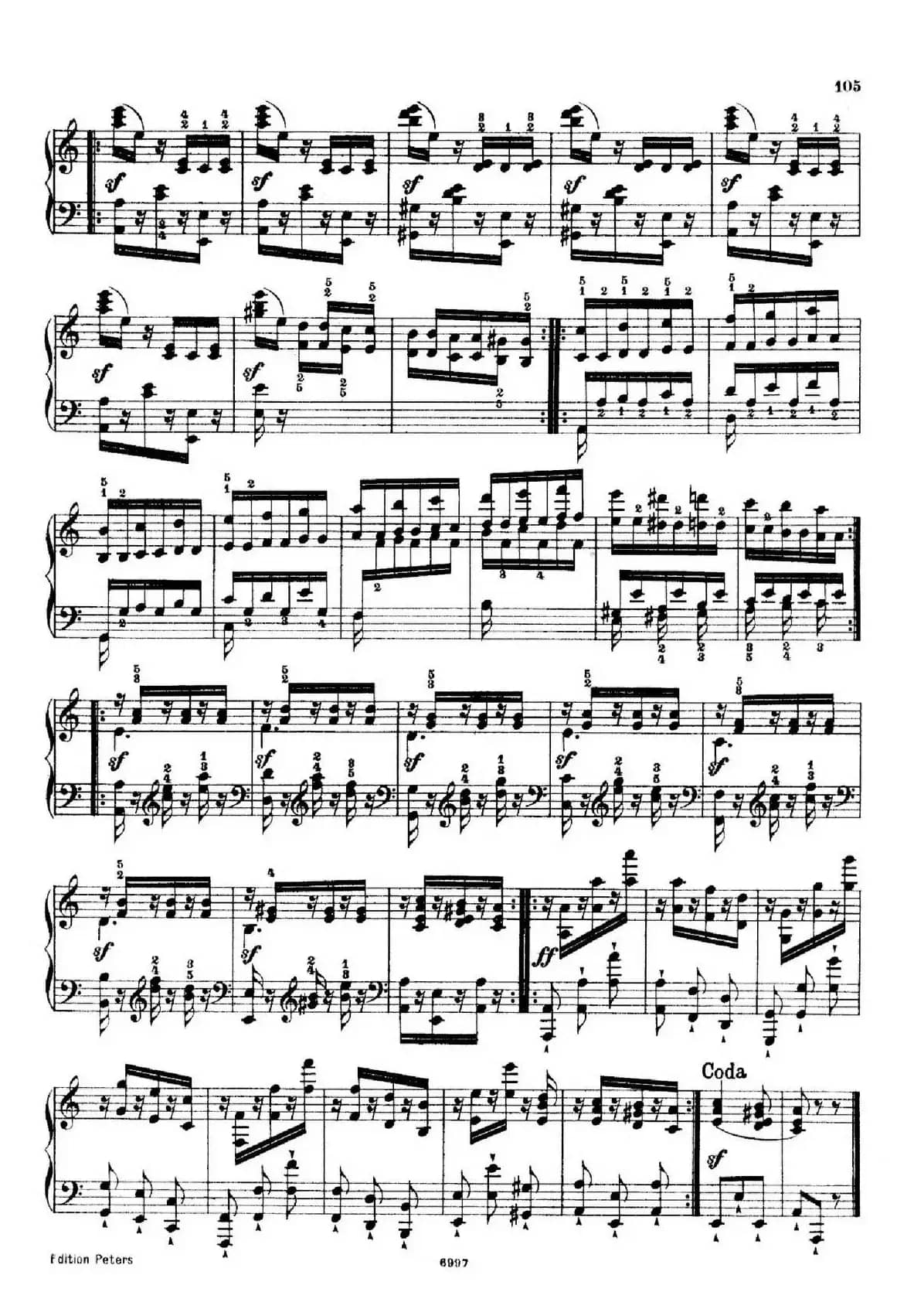 School of the Virtuoso Op.365（60首钢琴高级练习曲·45）