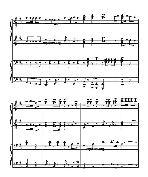 运动员进行曲（四手联弹）