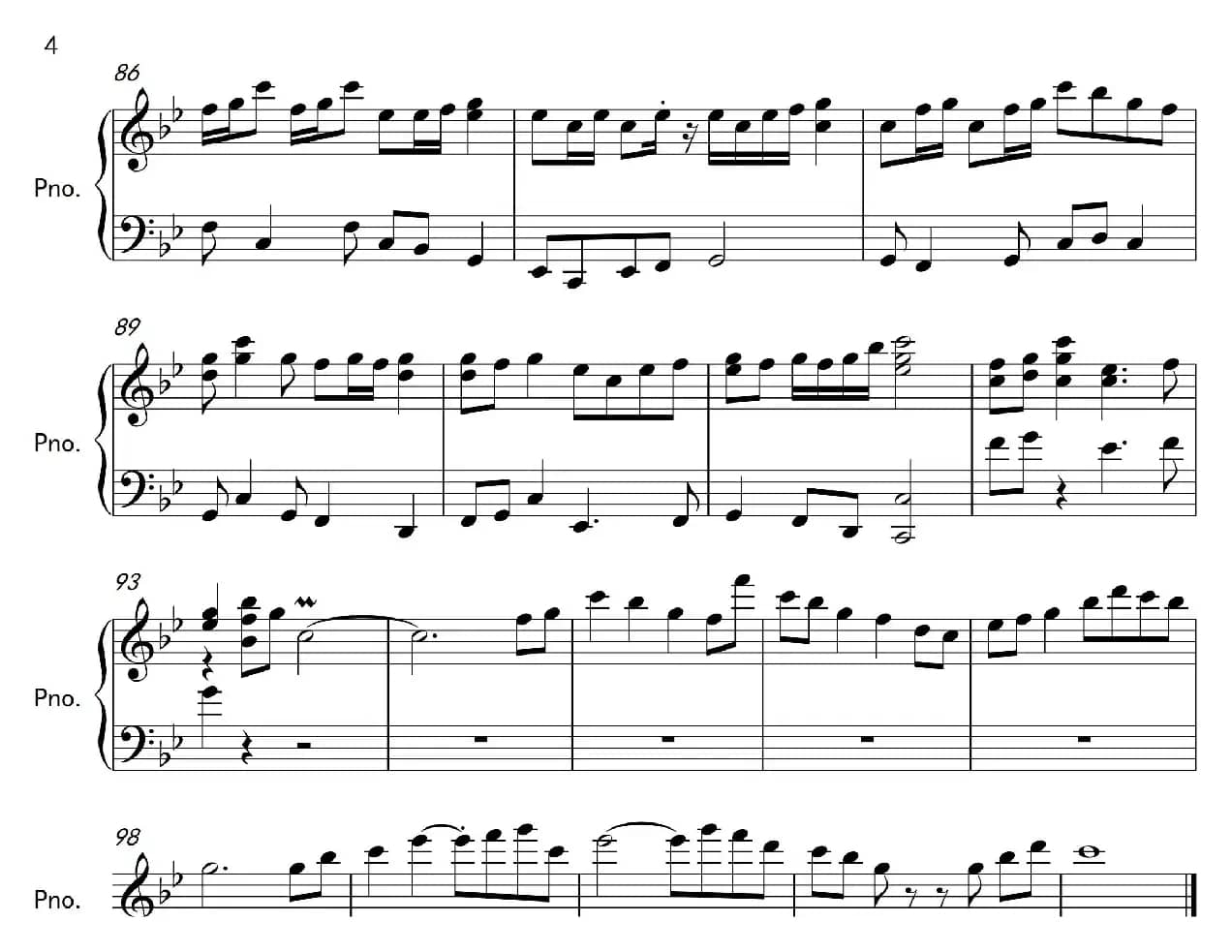 洛北情歌主题变奏曲（钢琴小品）