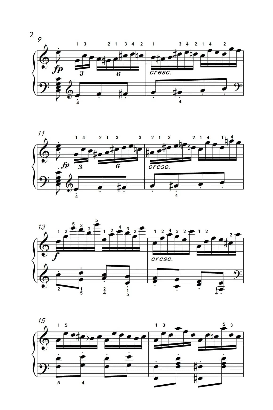 第八级1.练习曲 Op.740 No.16（中央音乐学院 钢琴（业余）考级教程 7-9级）