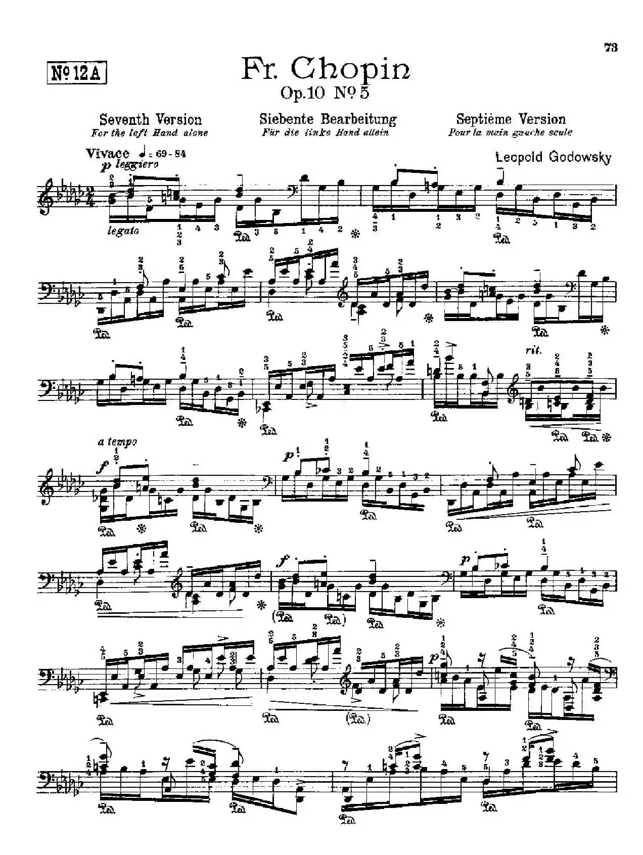 53首改编练习曲（No.12A）