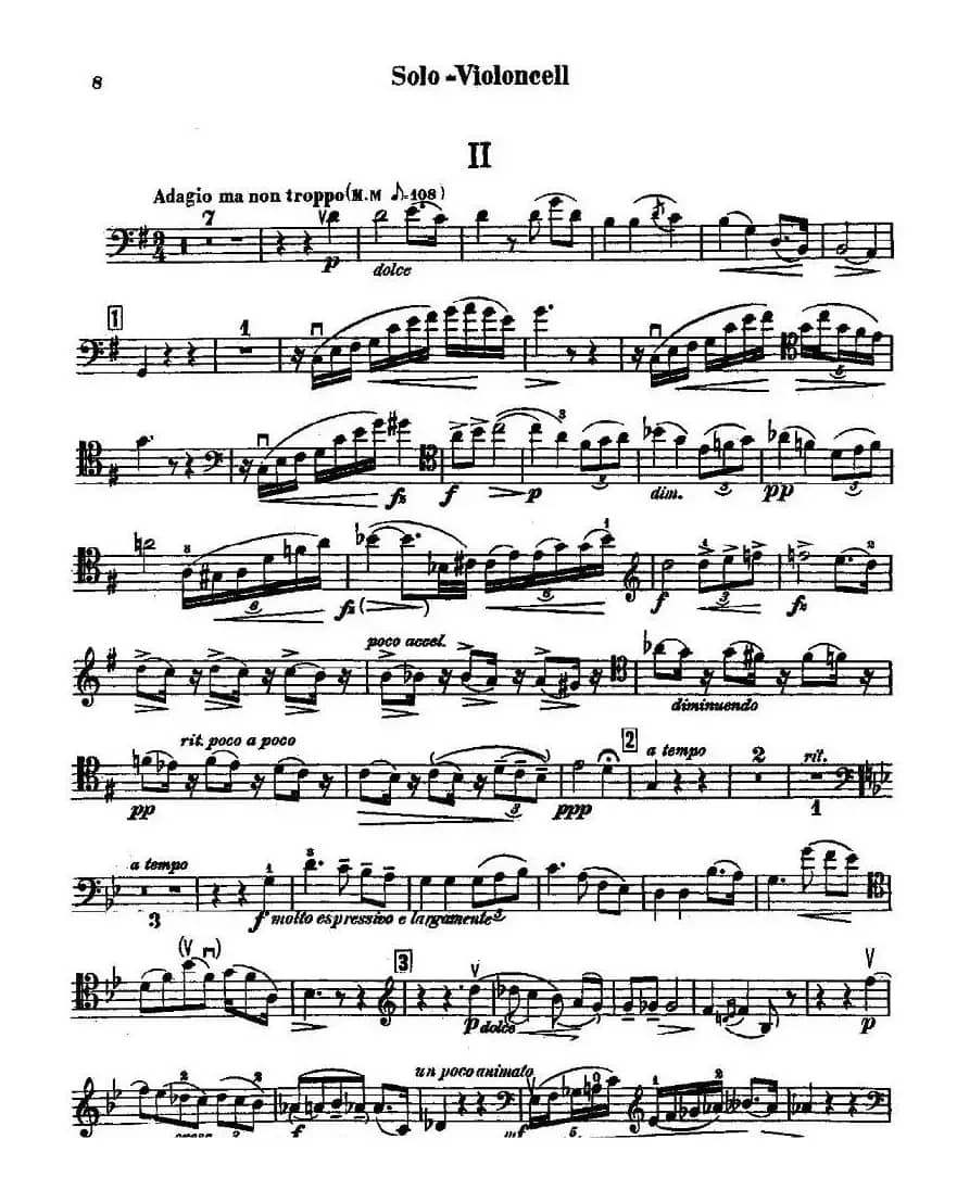 CELLO CONCERTO in B minor（大提琴）