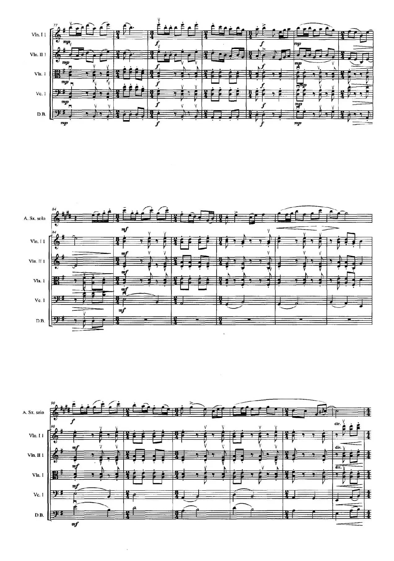 道情（萨克斯+弦乐队总谱）