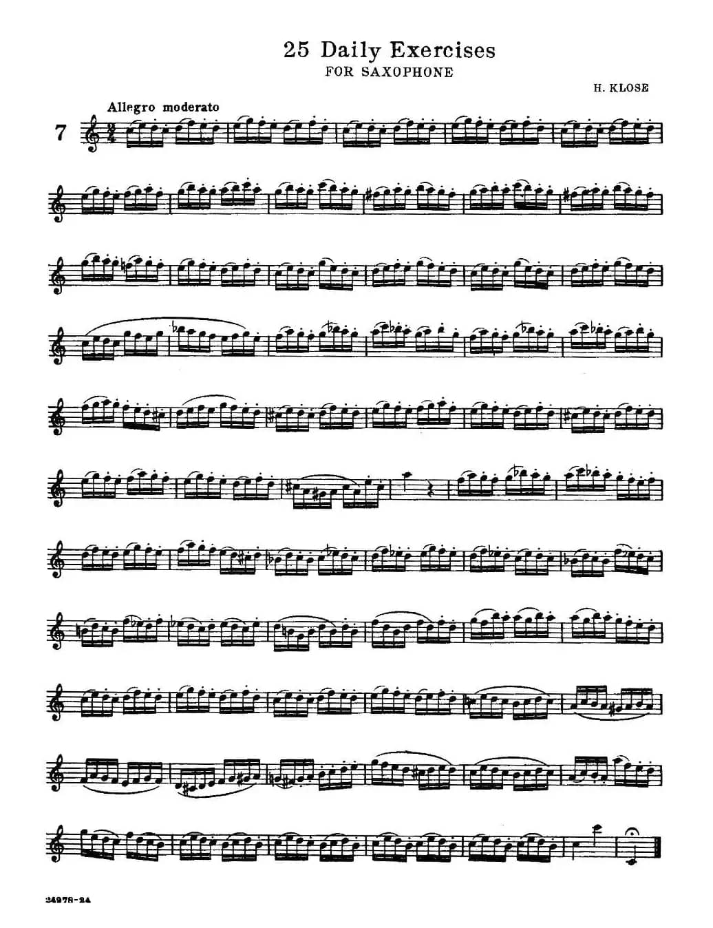 klose - 25首萨克斯练习曲（7）
