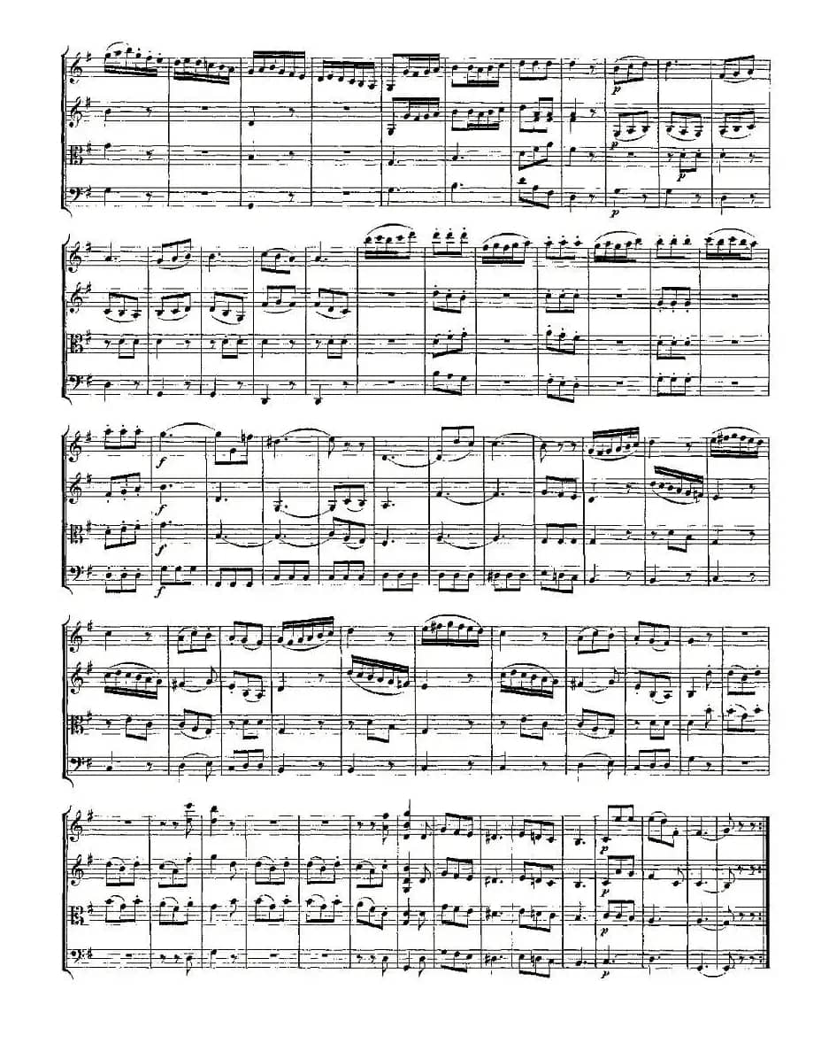 Quartet No. 3 in G Major, K. 156 （G大调第三弦乐四重奏）