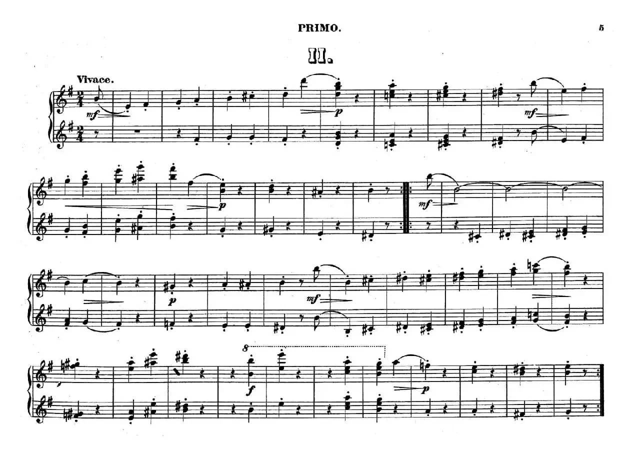 Zwolf Original-Compositionen fur Pianoforte zu 4 Handen Op.57（12首四手联弹小品·2）