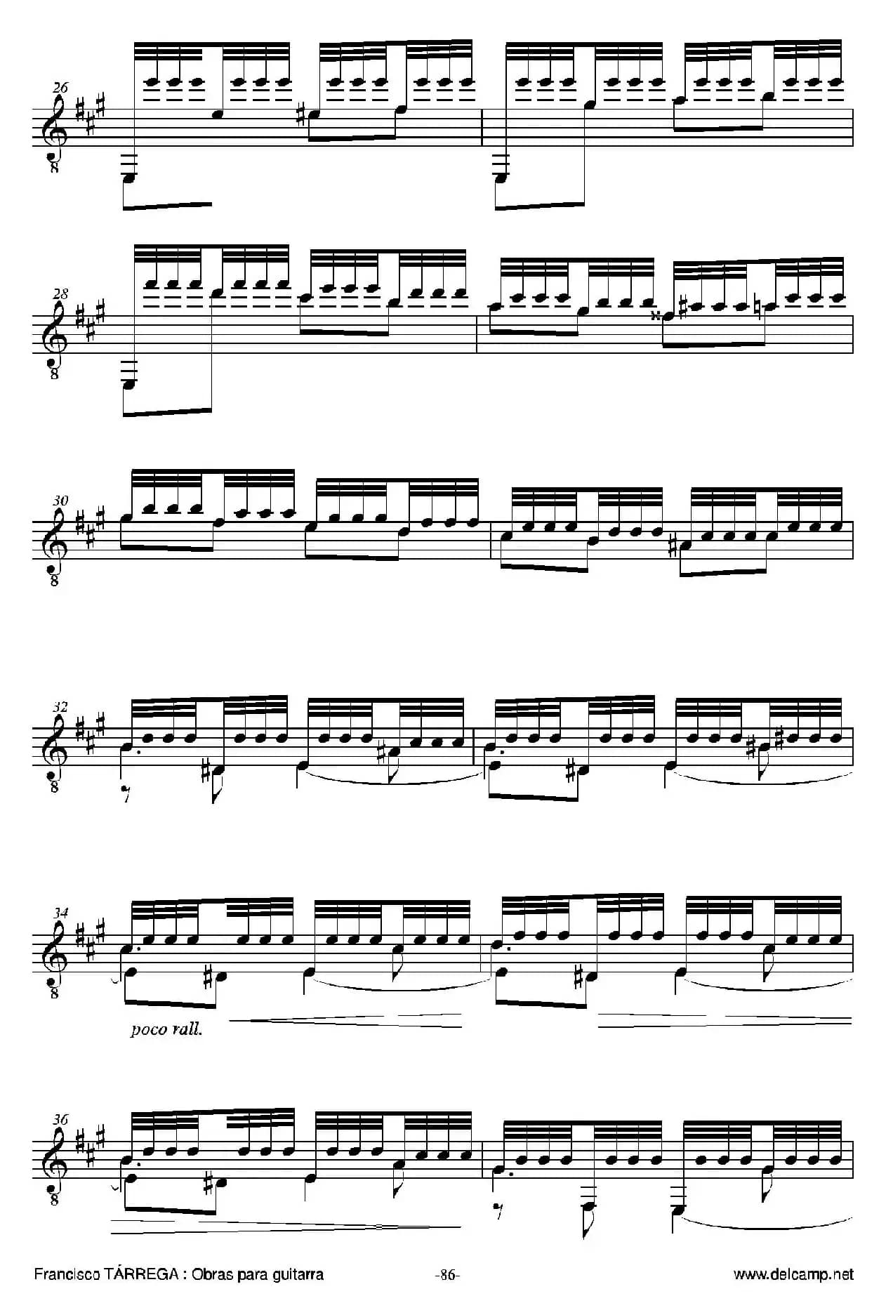 《塔雷加作品全集》第5部分（古典吉他）