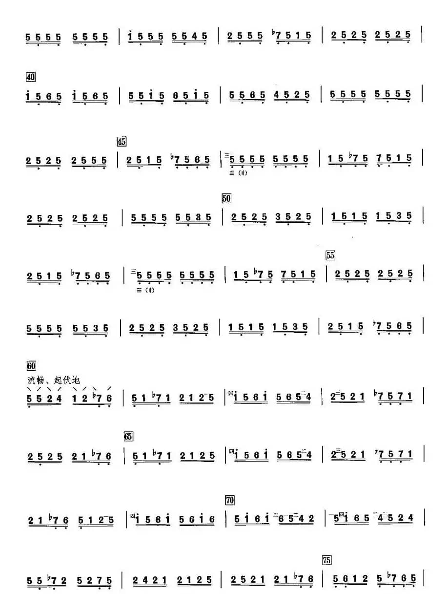 延河晨曲（阮谱）