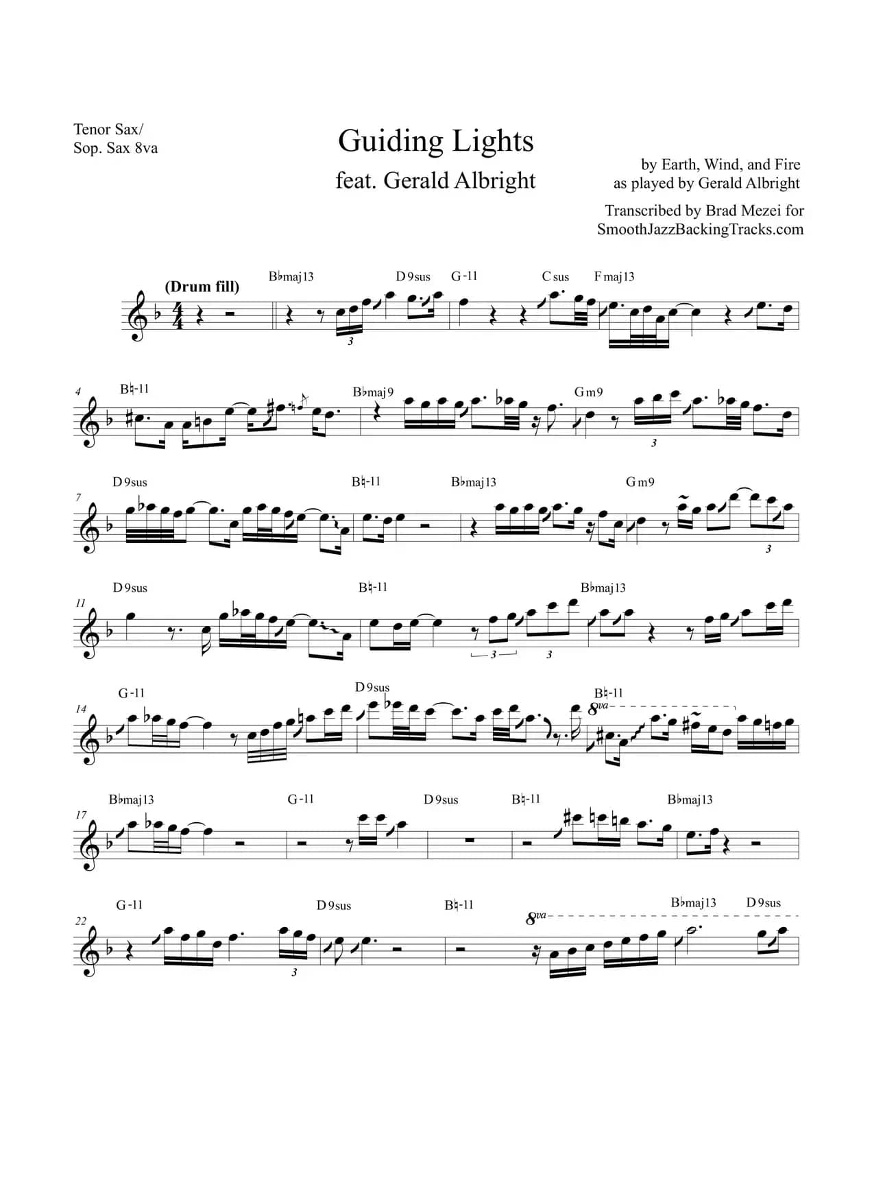 Guiding Lights（次中音萨克斯）