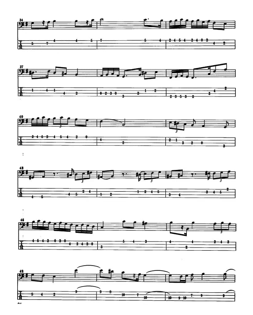 电贝司专业等级第六级(三、自选曲目)