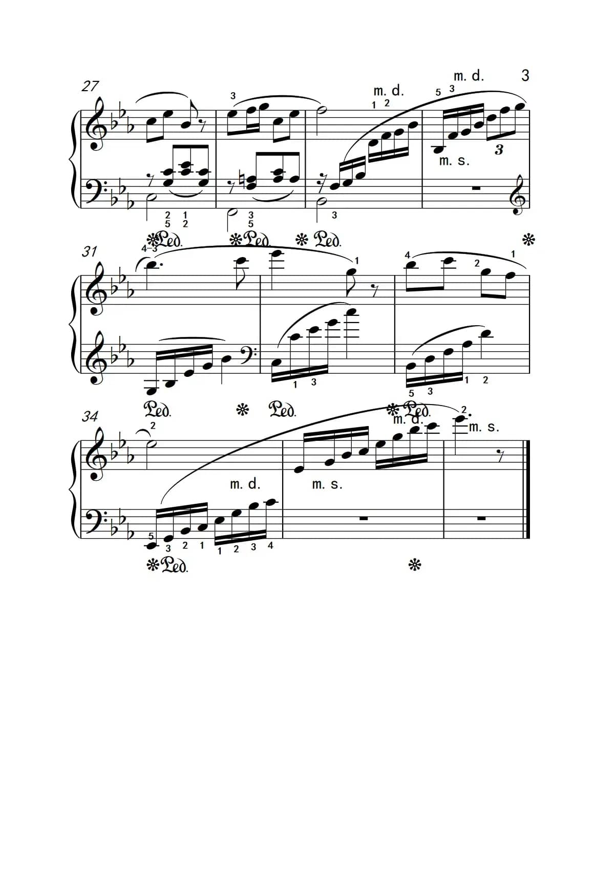 黄水谣 片段（老年大学 钢琴教程 3）