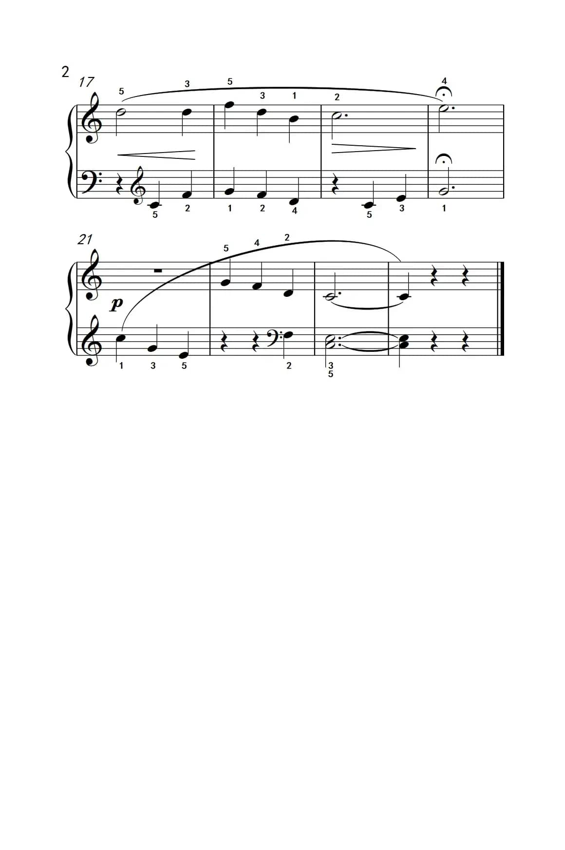 平安夜（约翰·汤普森 成人钢琴教程 第一册）