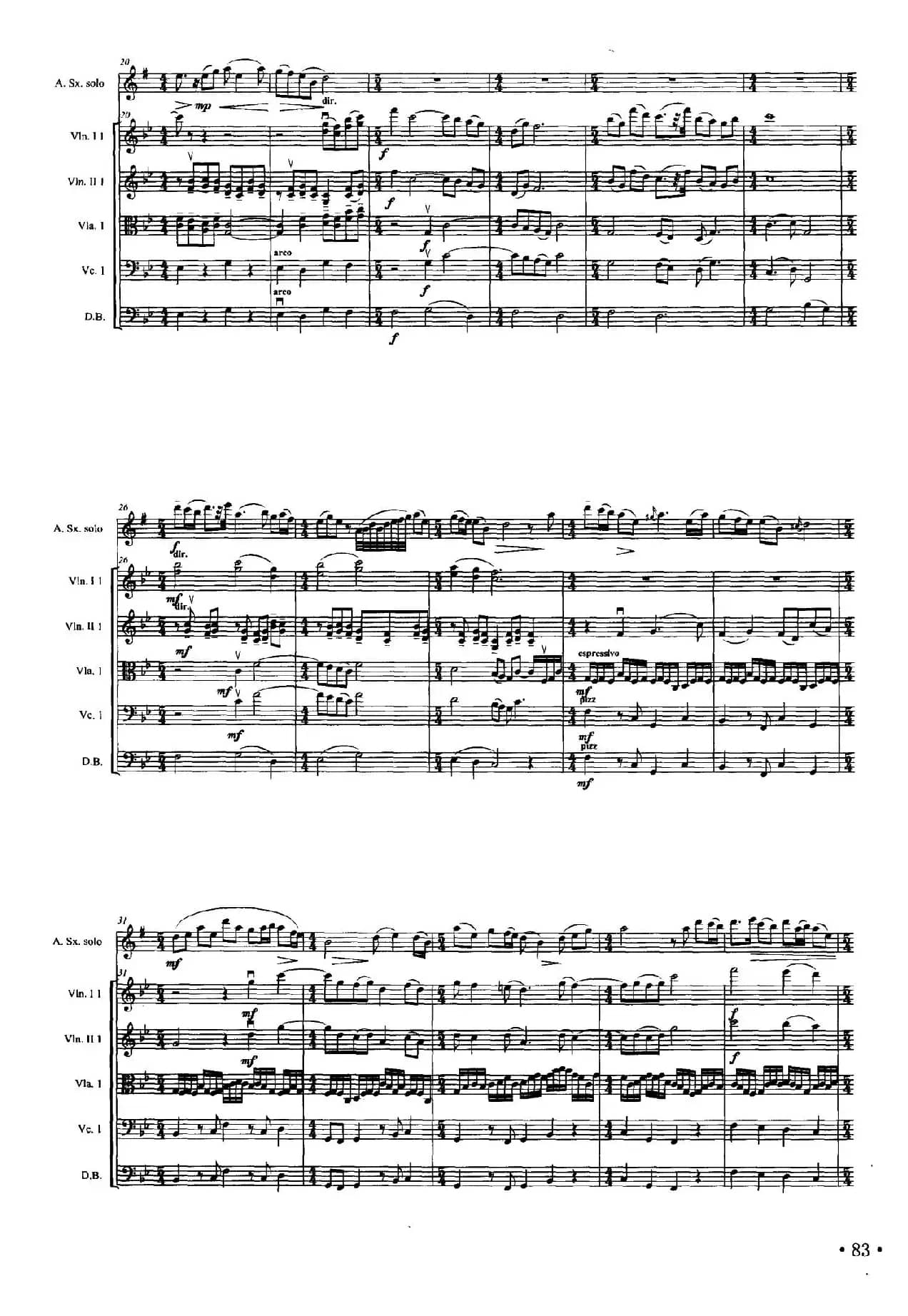 道情（萨克斯+弦乐队总谱）