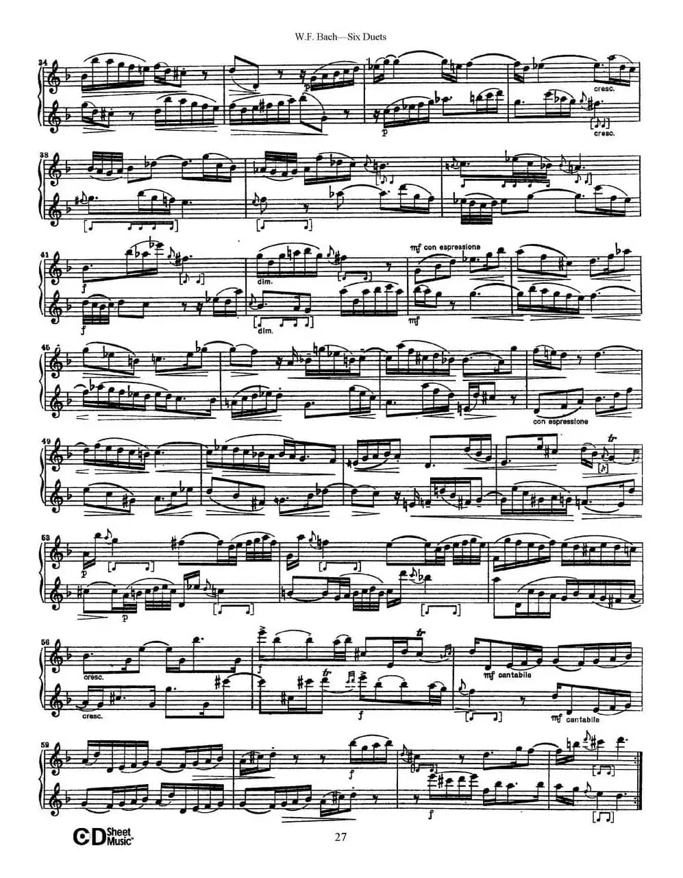 Six Duets（6首二重奏）（4）