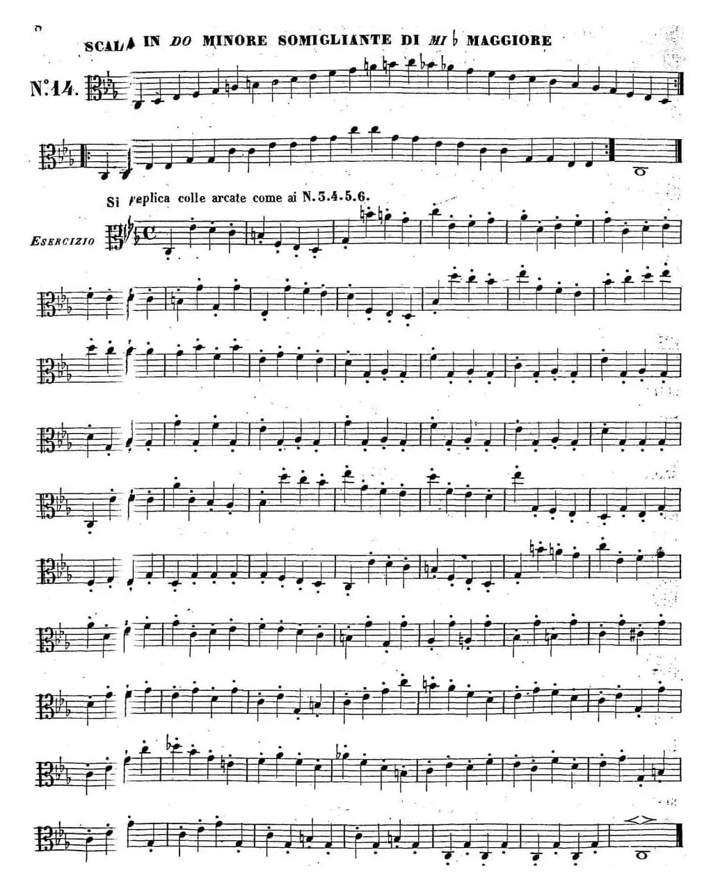 卡瓦利尼《中提琴演奏教程》练习曲