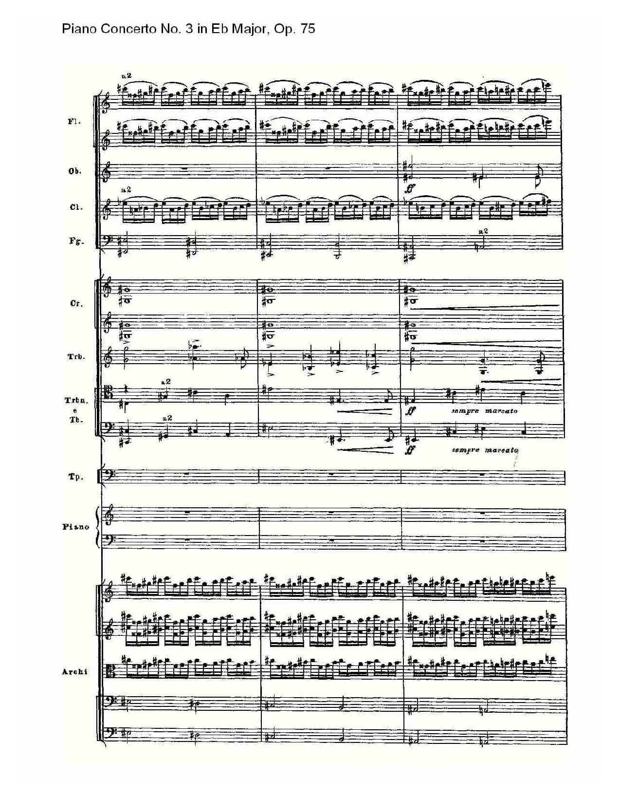 Piano Concerto No.3 in Eb Major, Op.75(Eb大调第三钢琴协奏)