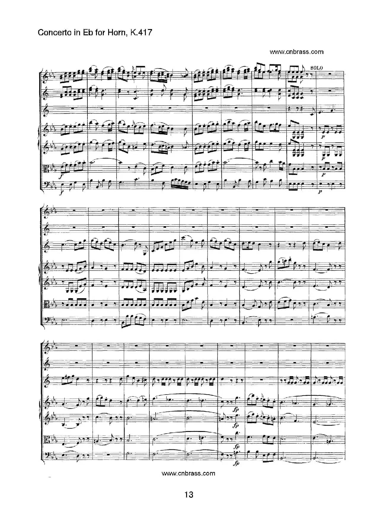 圆号协奏曲（作品K417）