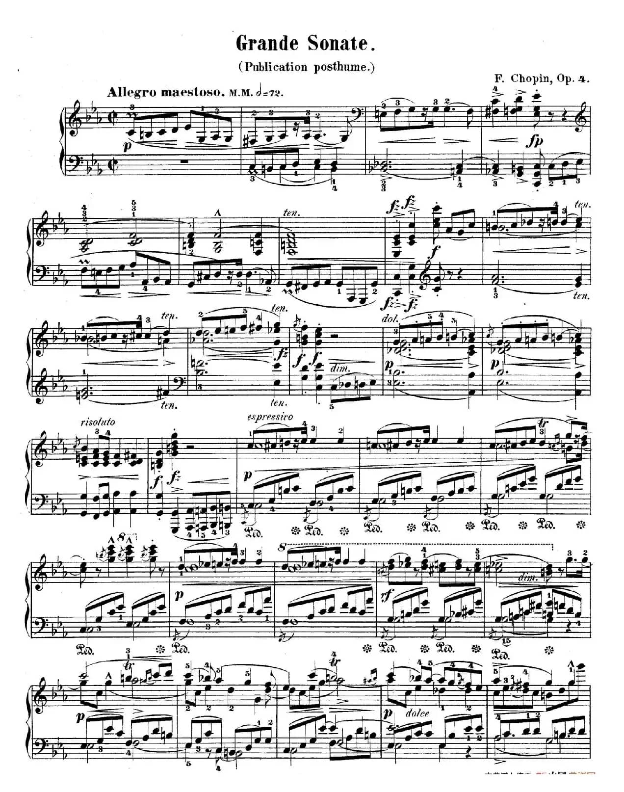Piano Sonata No.1 in c Minor Op.4 (c小调第一钢琴奏鸣曲)