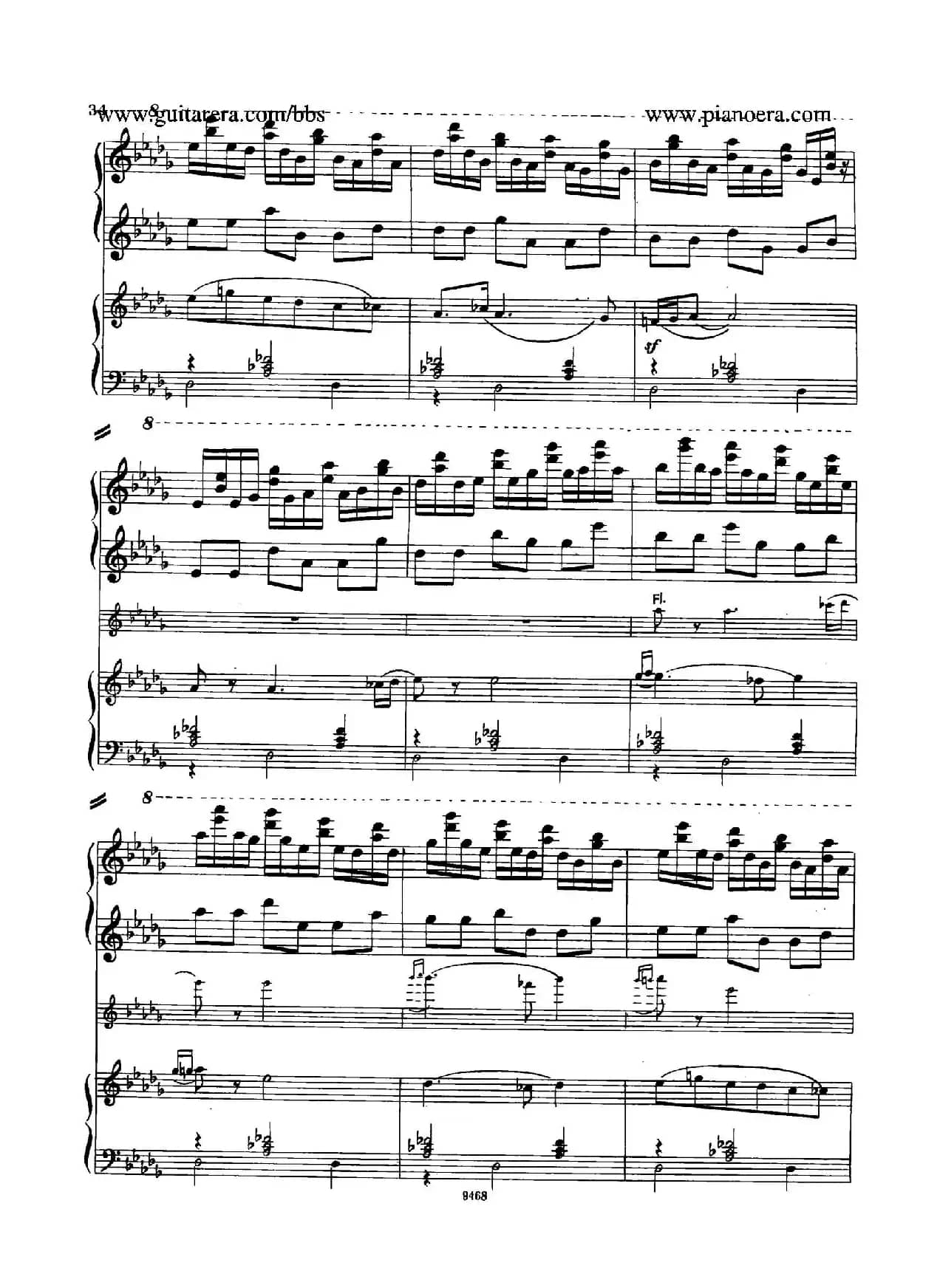 Piano Concerto in D-flat Major Op.37（降D大调钢琴协奏曲·Ⅰ·双钢琴）