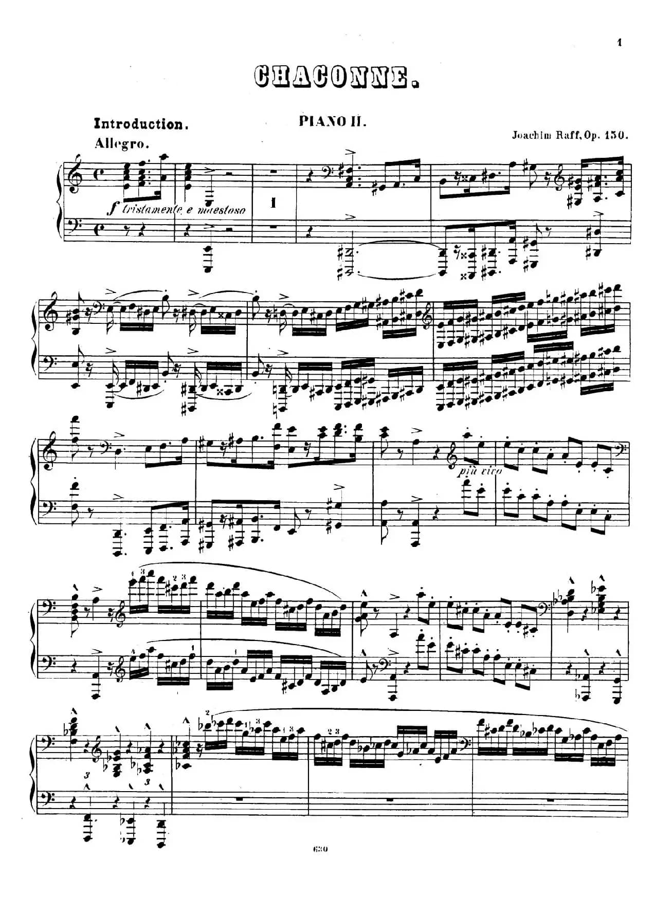Chaconne for 2 Pianos Op.150（双钢琴第二钢琴）