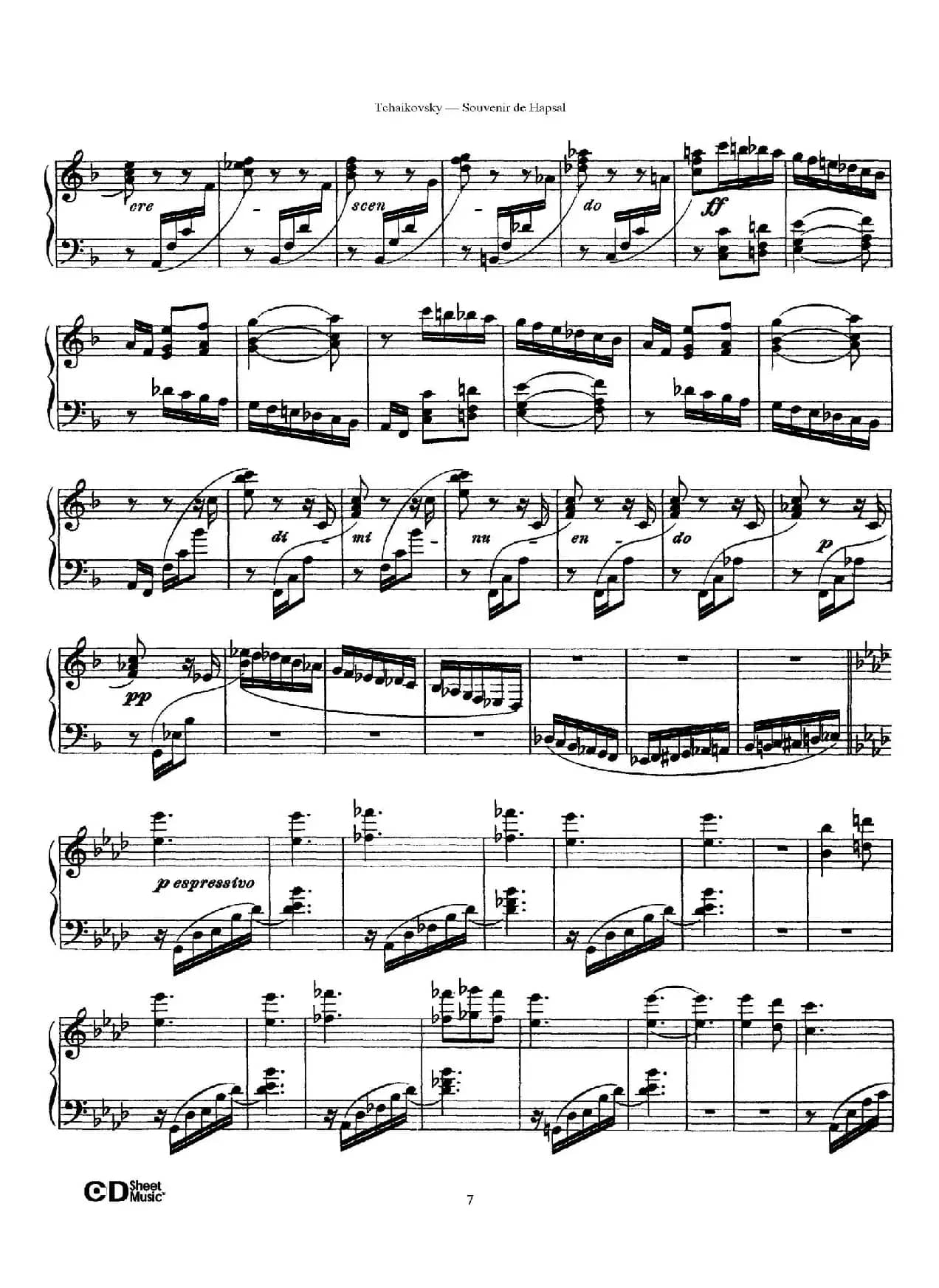 Souvenir de Hapsal Op.2（哈普萨的回忆·2）