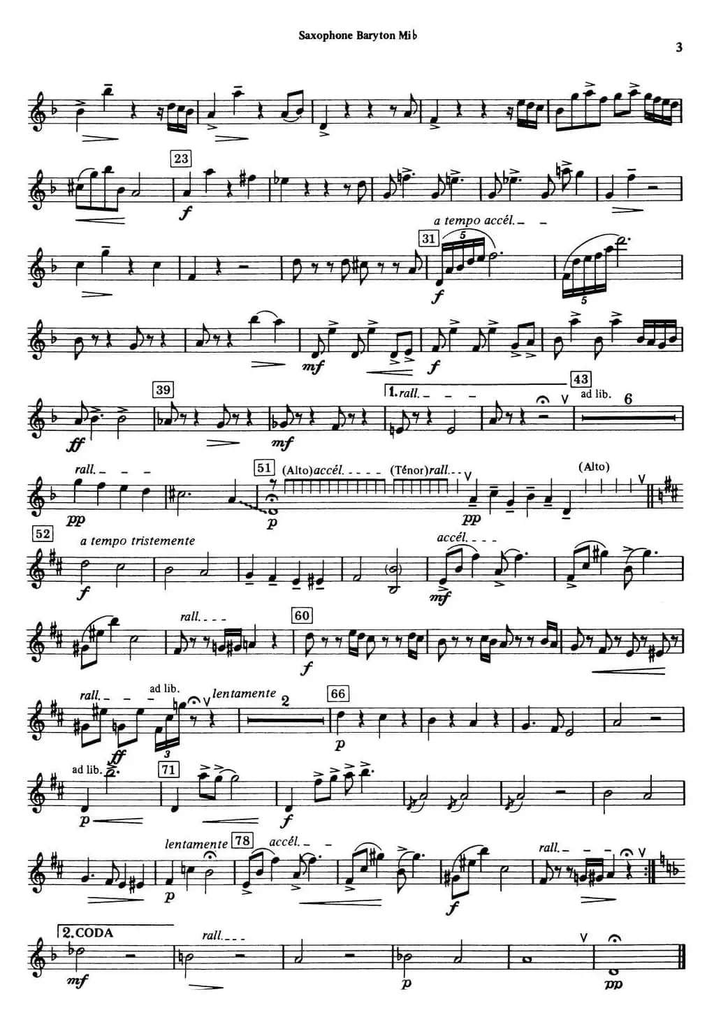 HISTOIRE DU TANGO（四重奏上低音分谱）