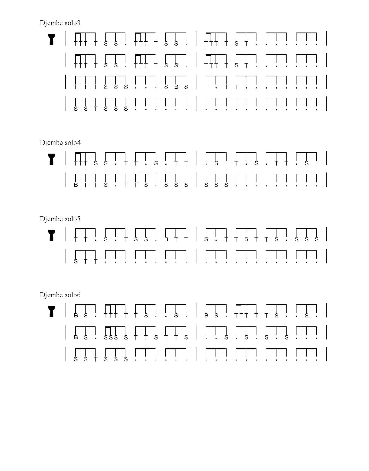 Taama（非洲手鼓谱）