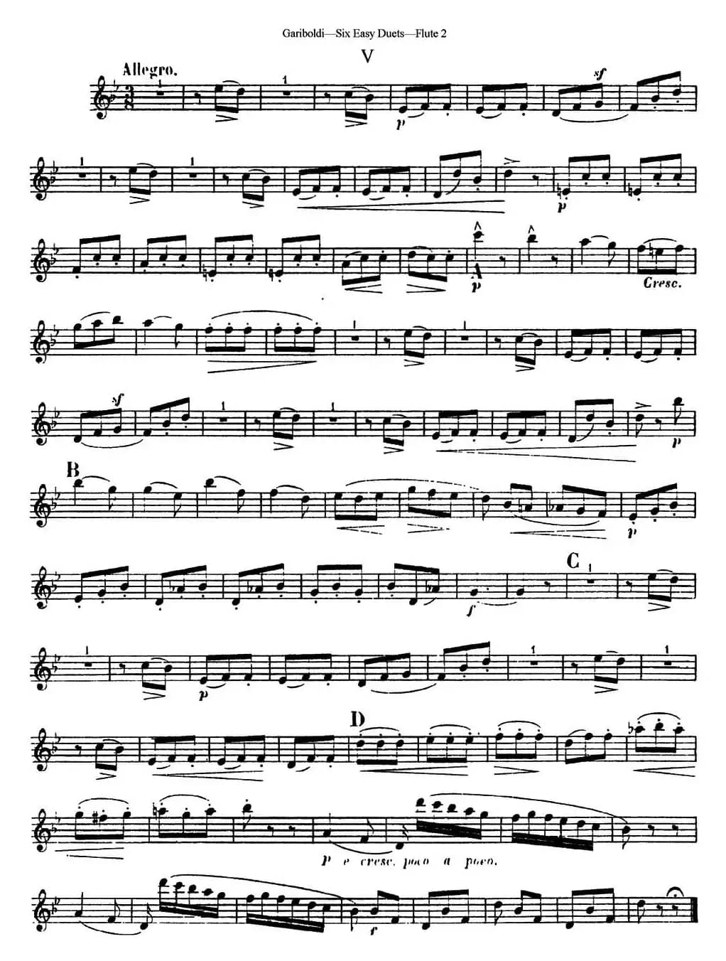 六首简易二重奏作品145号