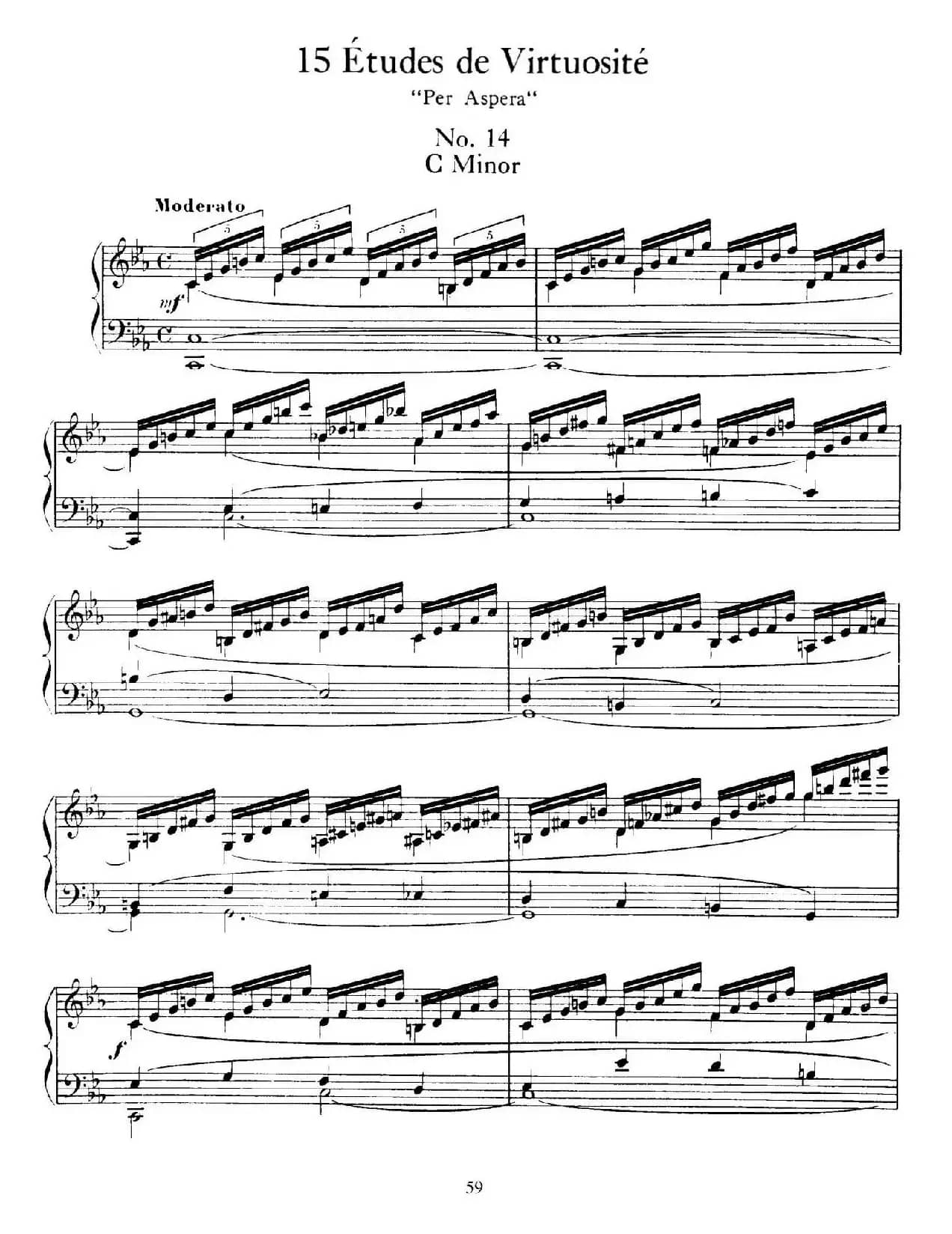 15 Etudes de Vortuosite Op.72（15首辉煌练习曲·14）
