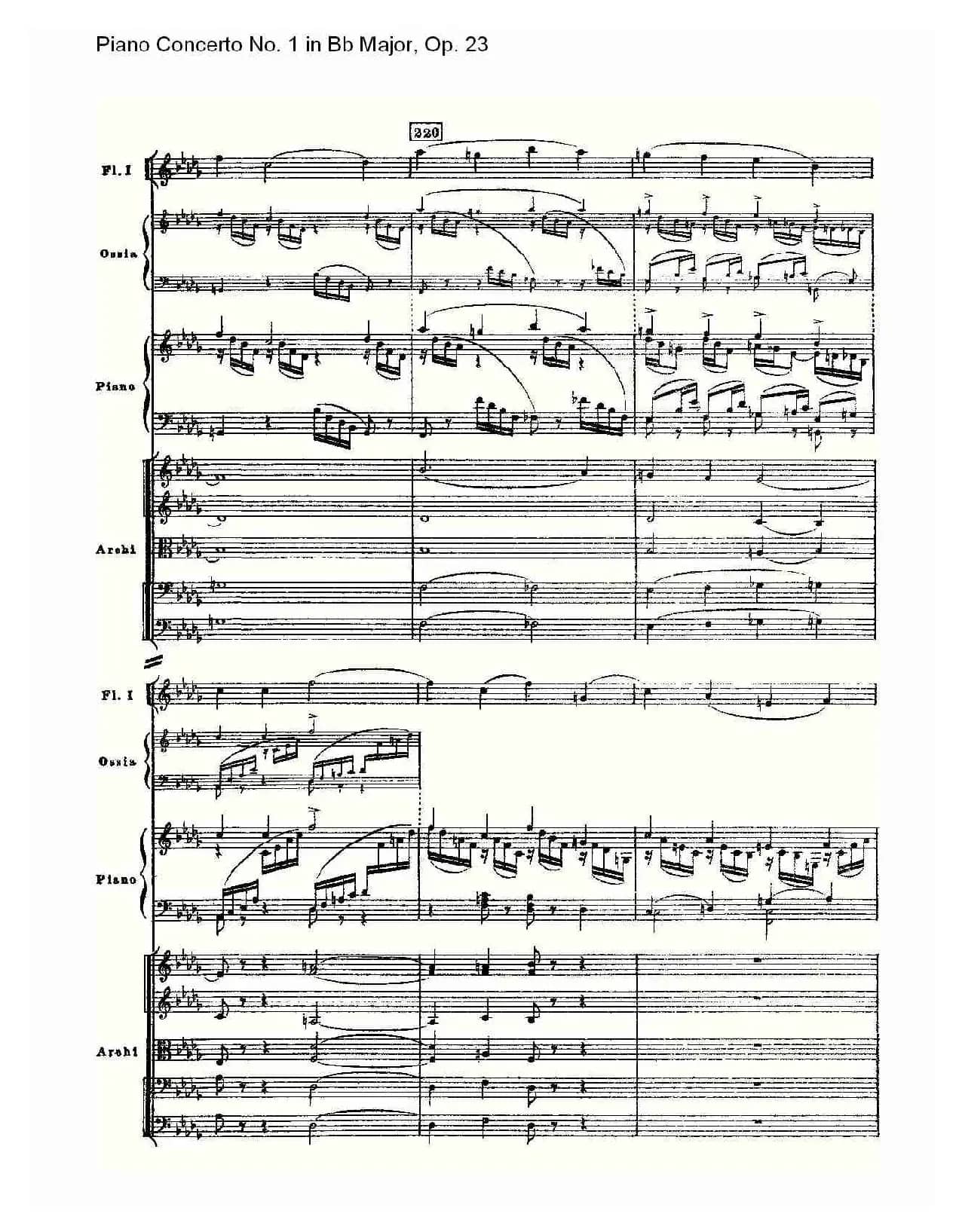 Bb大调第一钢琴协奏曲,Op.23第一乐章第一部（一）