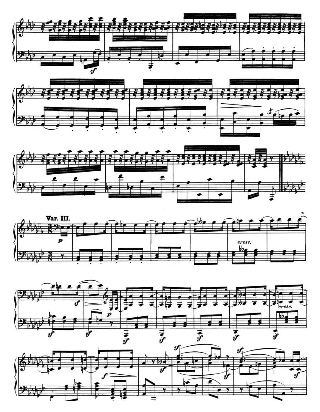 贝多芬钢琴奏鸣曲12 葬礼进行曲 降A大调 Op.26 A-flat major