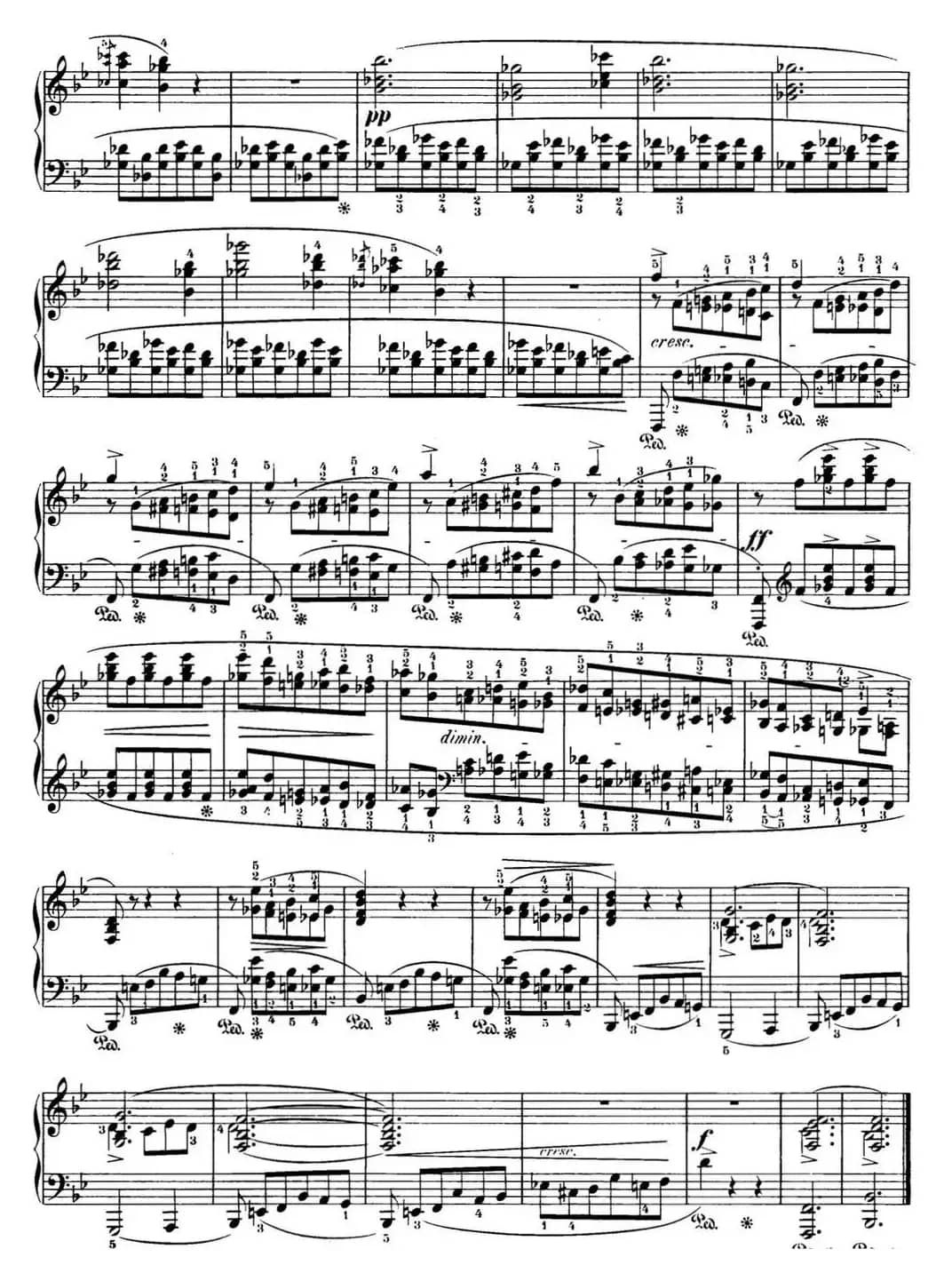 肖邦 24首钢琴前奏曲 Op.28 No.21 降B大调