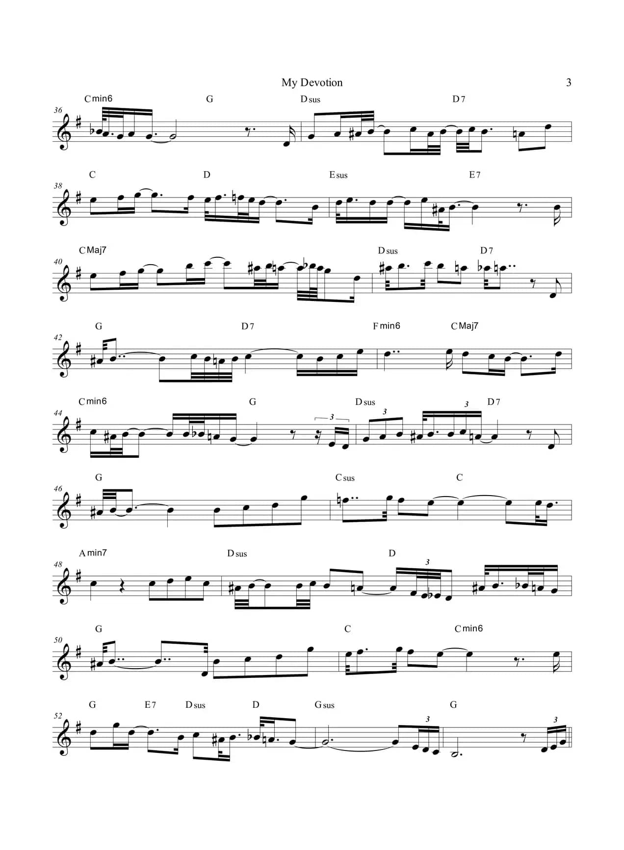 My Devotion（次中音萨克斯）