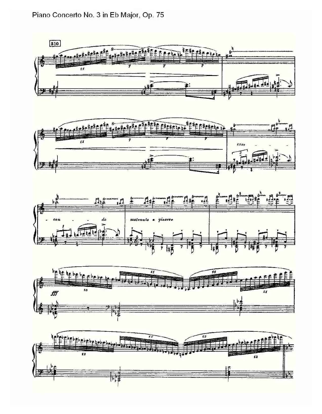 Piano Concerto No.3 in Eb Major, Op.75（Eb大调第三钢琴协奏）