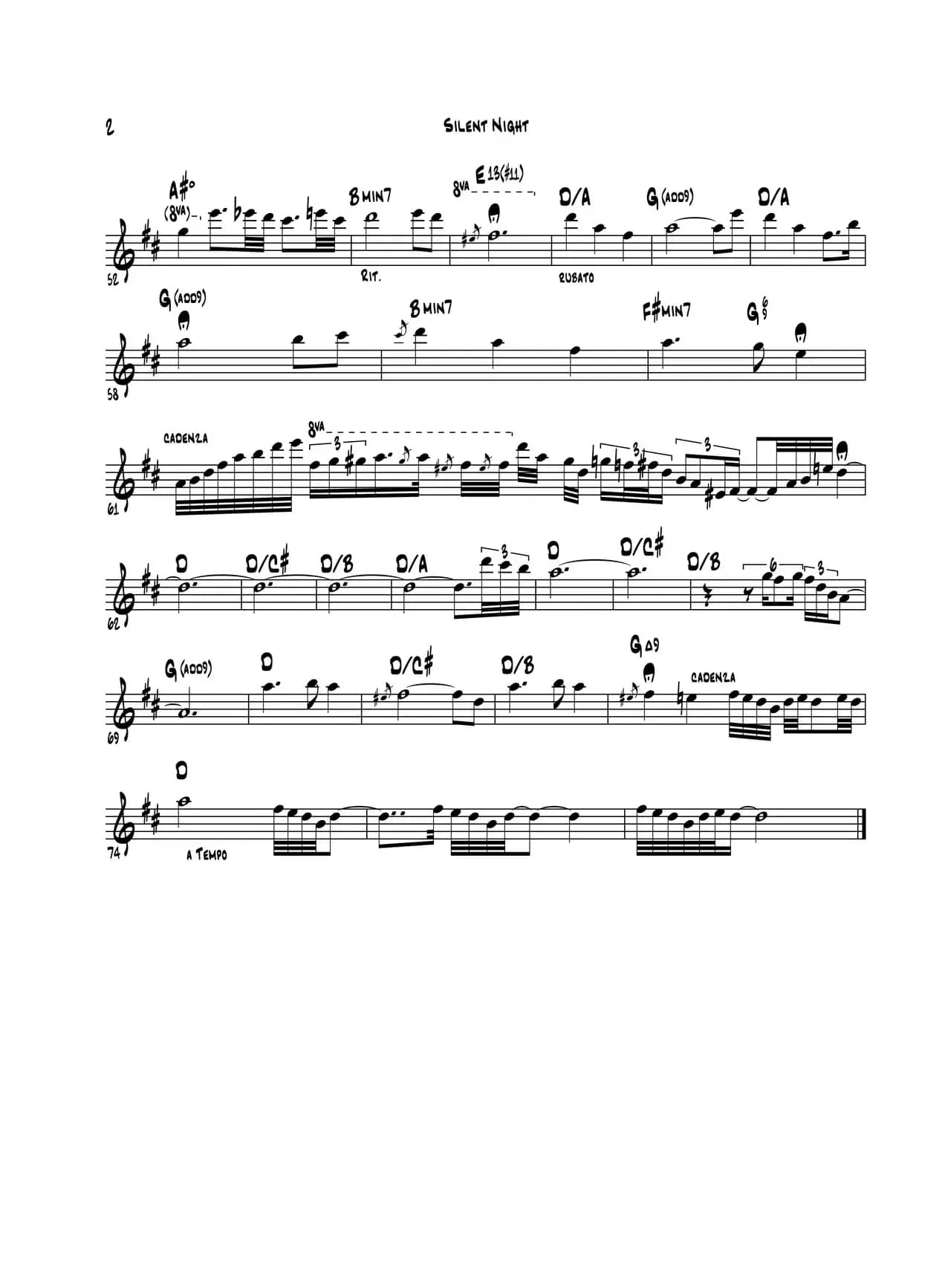 Silent Night（中音萨克斯）