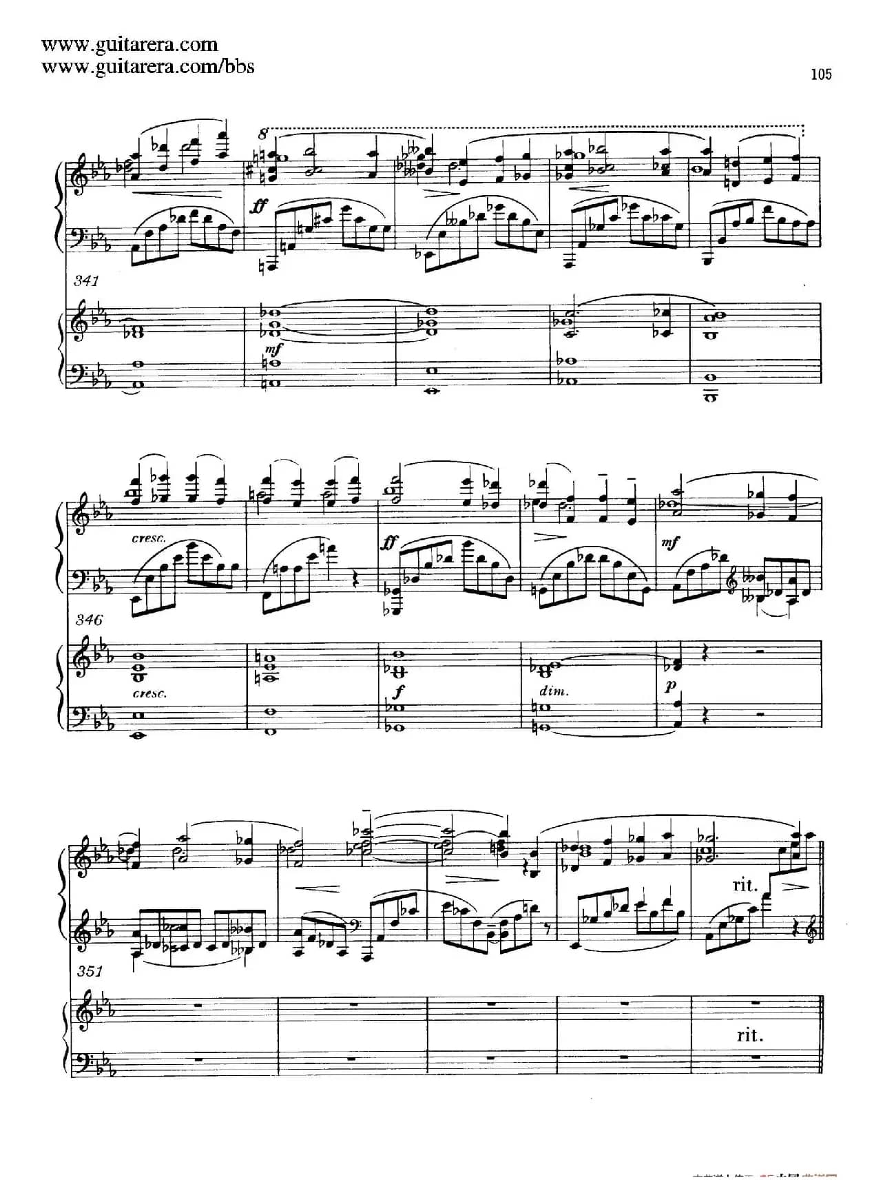 c小调第二钢琴协奏曲 Op.18(双钢琴·第三乐章)